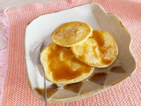 ミニサイズのパンケーキ パンケーキ,ホットケーキ,ミニの写真素材