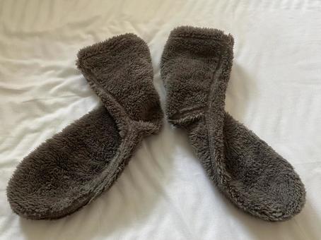 もこもこソックス　部屋履き ルームソックス,ふわふわソックス,もこもこソックスの写真素材