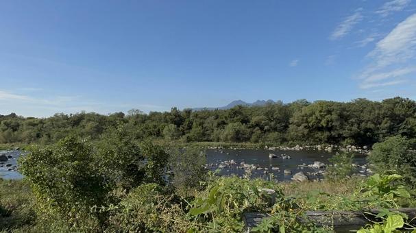 群馬 利根川と自然の写真