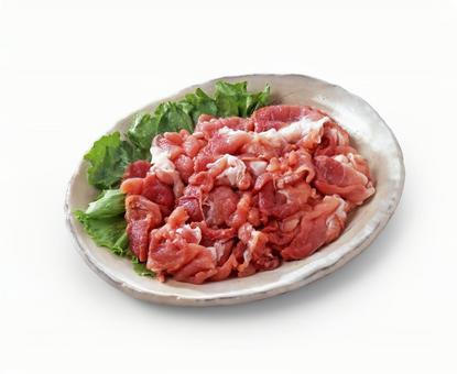 豚モモ切り落し 豚モモ切り落し 豚肉,モモ肉,生肉の写真素材