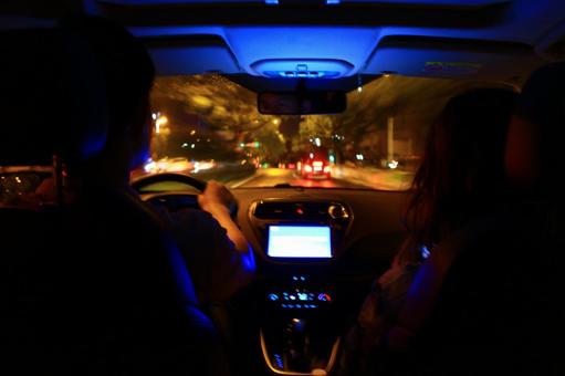 深夜のドライブ ドライブ,高速,深夜の写真素材