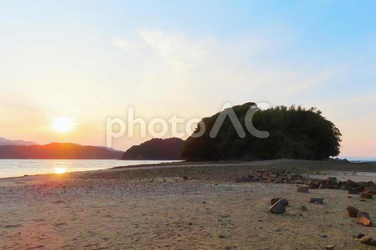 【山口県】周防大島の真宮島 周防大島,真宮島,海の写真素材
