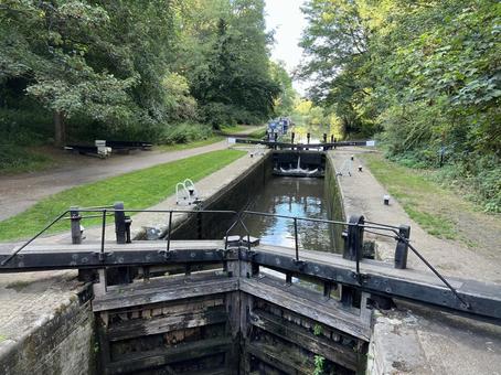 運河の水門-イギリス 運河の水門-イギリスの写真