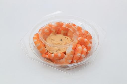 ボイルむきえび(オーロラソース) ボイルむきえび(オーロラソース) むきえび,バナメイえび,惣菜の写真素材