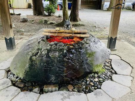 駒形神社 手水舎 駒形神社 手水舎 駒形神社,岩手県奥州市,陸中国一宮の写真素材