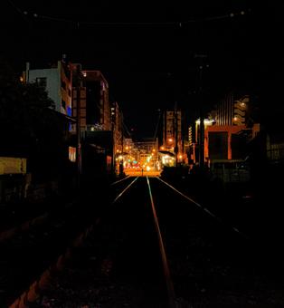 熊本市電の乗り場 熊本市電の乗り場の写真