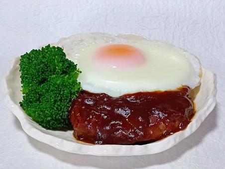 目玉焼きハンバーグ 目玉焼きハンバーグ,ハンバーグ,料理の写真素材