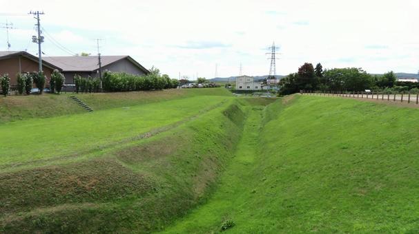 柳之御所遺跡　平泉館跡　柳之御所史跡公園 柳之御所,奥州藤原氏,奥州平泉の写真素材