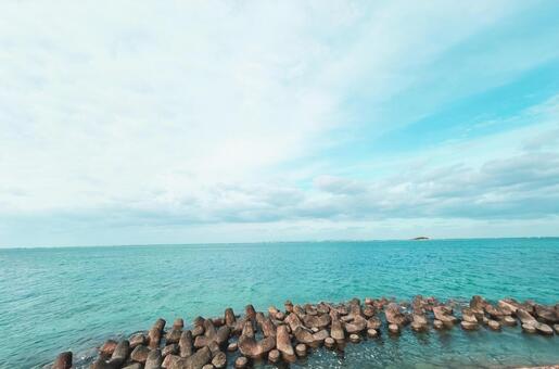 海と大空 青空,海,風景の写真素材