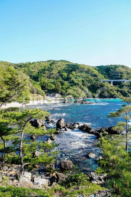 島根・松江美保関の惣津海岸 美保関,惣津海岸,岩場の写真素材