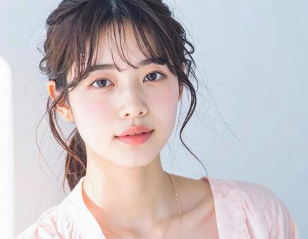 コスメ広告向け美肌の女性ポートレート写真 コスメ広告向け美肌の女性ポートレート写真の写真