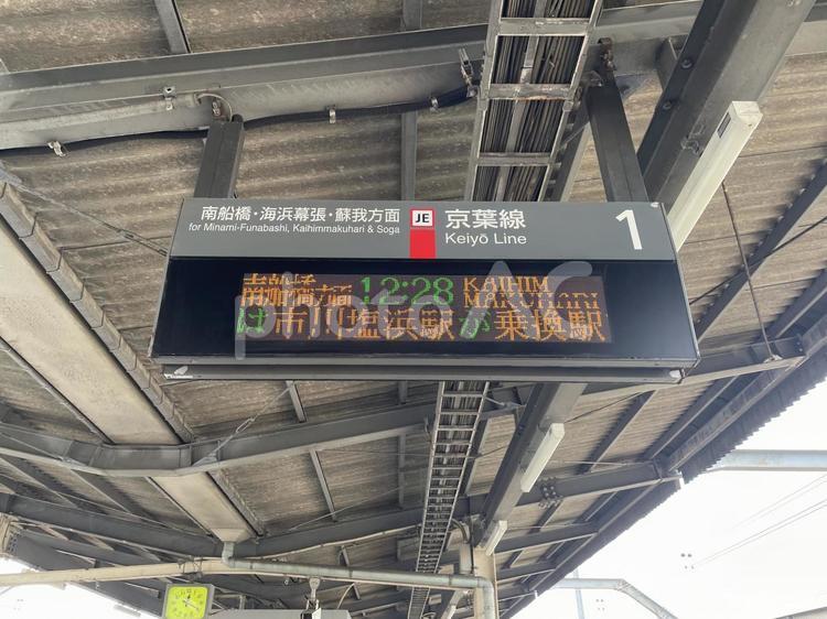 二俣新町駅1番線　発車標 鉄道,電車,列車の写真素材