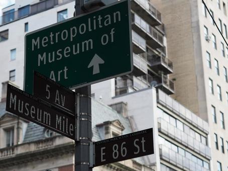 ニューヨーク標識板：5th×86th 標識板,道路標識,道路の写真素材