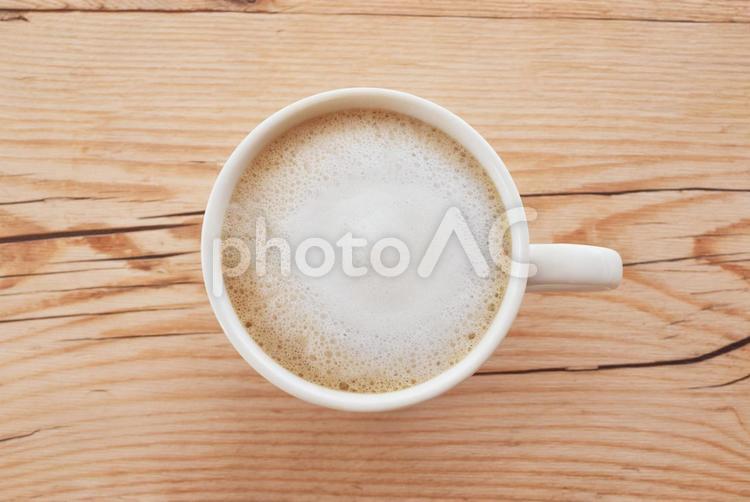 上から撮影したカプチーノ カプチーノ,カフェラテ,コーヒーの写真素材