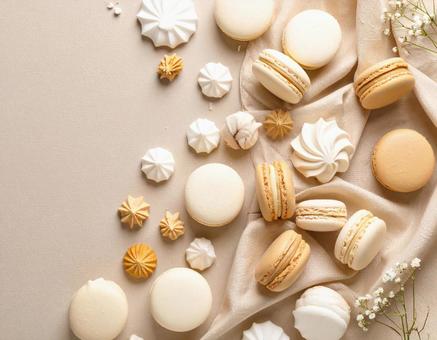 ベージュのマカロン壁紙01の写真