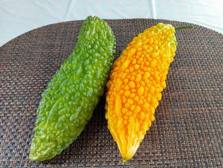 ゴーヤ ゴーヤ ゴーヤ,野菜,緑の写真素材
