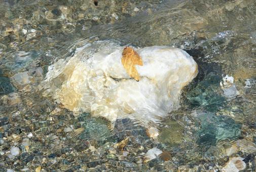 A stone in the water found on the beach, JPG