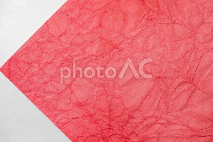 赤と白のツートンカラーの和紙 和紙,赤色,白の写真素材
