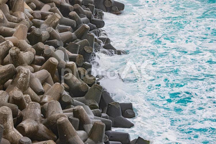 小笠原諸島・母島　台風後の荒れた海　 小笠原諸島,海,海景の写真素材