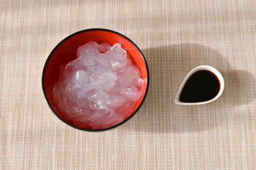 葛きり 葛きり 葛きり,和菓子,黒蜜の写真素材