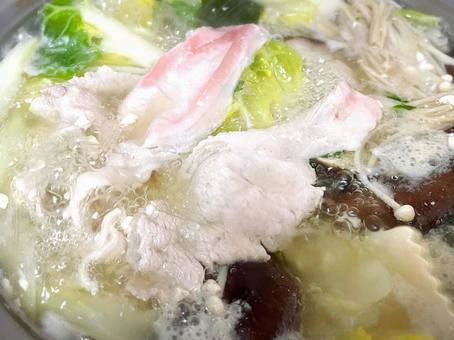 豚しゃぶ鍋のクローズアップ 鍋料理,鍋,豚しゃぶの写真素材