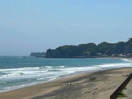 千葉県勝浦市の海 勝浦の海,海,波の写真素材