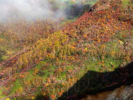 紅葉の那須岳 那須岳,紅葉,朝日岳の写真素材