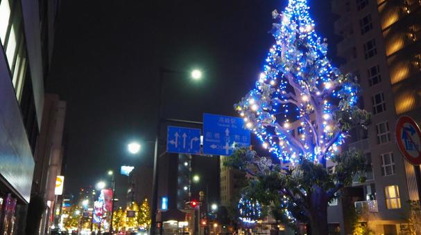 高崎駅周辺のクリスマスイルミ（高崎市） クリスマス,イルミネーション,冬の写真素材