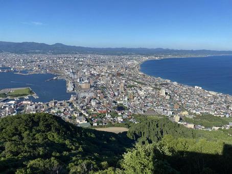 函館山から見る函館市の景色 函館山から見る函館市の景色 函館市,函館山,函館市内の写真素材