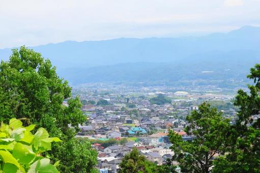 自然豊かな町の風景 自然豊かな町の風景の写真