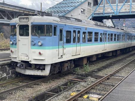 北しなの線 普通列車 北しなの線 普通列車 しなの鉄道,第三セクター,しなの鉄道線の写真素材