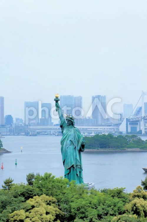 東京・お台場の自由の女神像 自由の女神,台場,東京の写真素材
