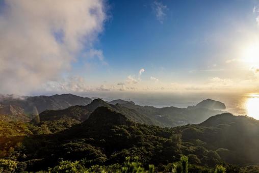 小笠原諸島 中央山展望台から望む絶景 小笠原諸島 中央山展望台から望む絶景 父島,小笠原諸島,中央山の写真素材