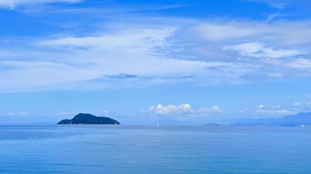 Photo, seto inland sea, imabari city, sea, 