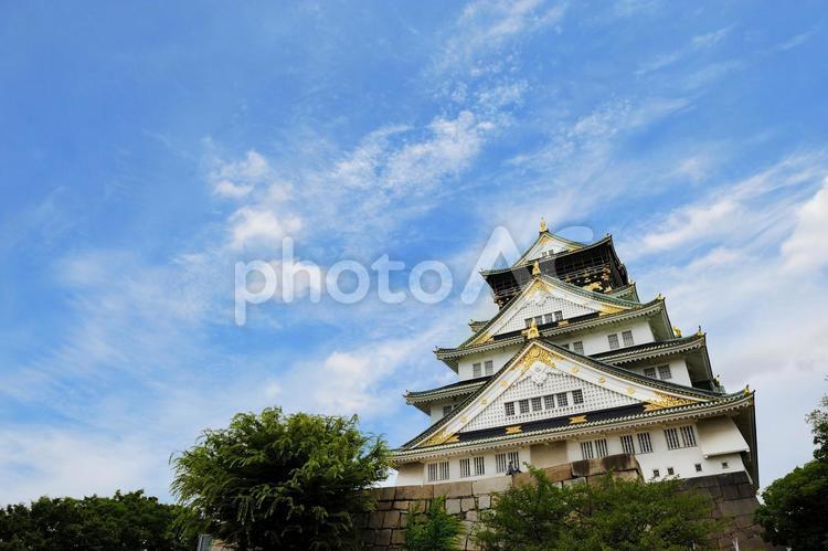 大阪城天守閣 世界遺産,城,外観の写真素材