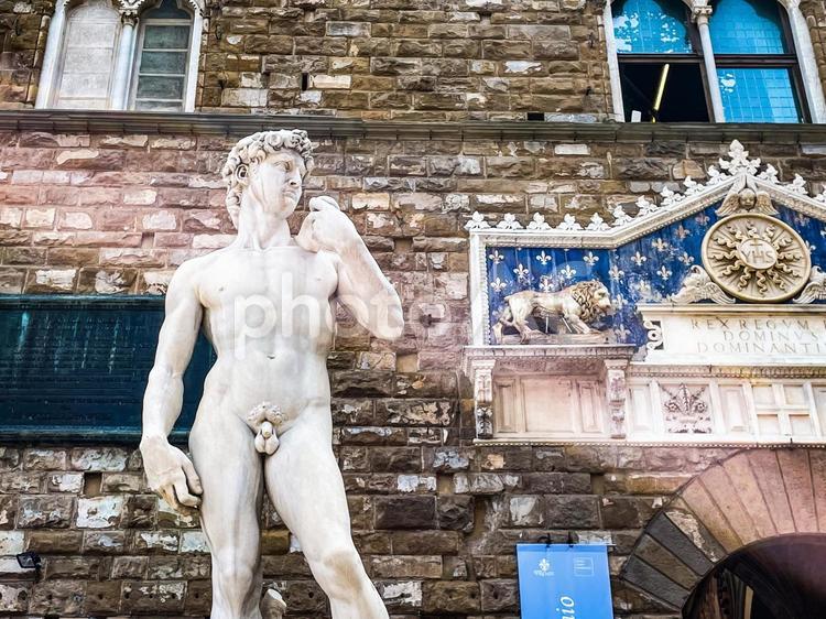 ダビデ像　レプリカ　フィレンツェ イタリア,ヨーロッパ,フィレンツェの写真素材