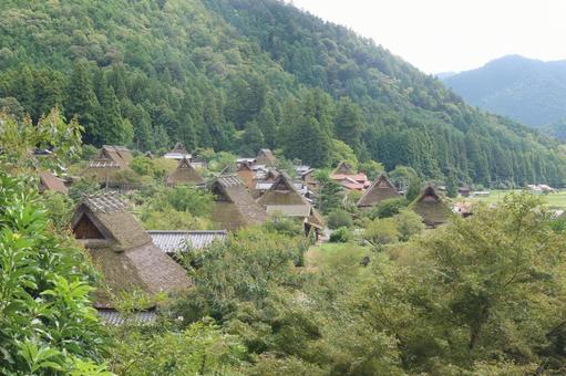 美山かやぶきの里の家々 美山かやぶきの里の家々 9月,秋,田園の写真素材