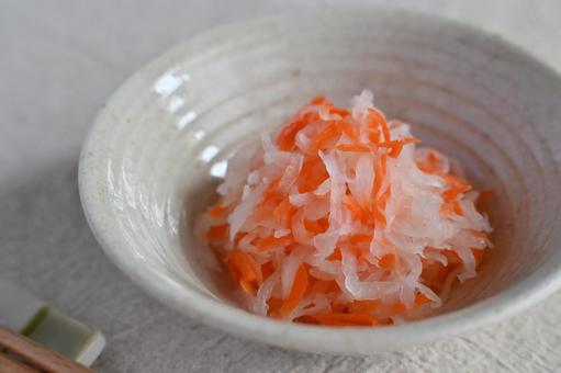 紅白なます 紅白,なます,酢の物の写真素材