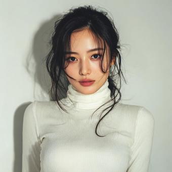 ナチュラルビューティー:輝く肌と黒髪 ナチュラルビューティー:輝く肌と黒髪の写真