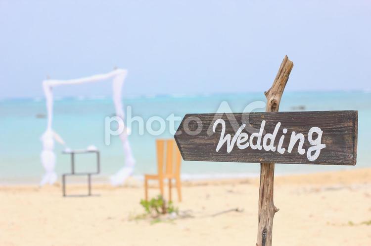 かわいいウェディングボード ウェディングボード,リゾートウエディング,ウェディングの写真素材