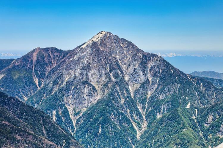 初夏の南アルプスの甲斐駒ヶ岳 南アルプス,甲斐駒ヶ岳,登山の写真素材