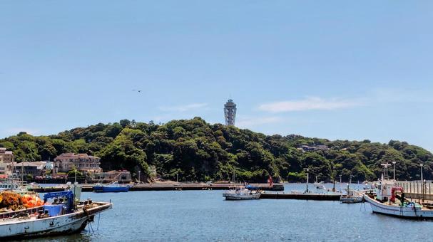 夏の江の島 夏の江の島 海,江の島,風景の写真素材