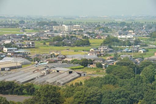 行田タワーから眺めた行田市の町並み 行田タワーから眺めた行田市の町並み 行田タワー,風景,展望の写真素材