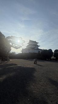熱海城2 熱海城2 熱海城,熱海,銅像の写真素材