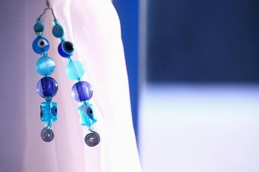 タッセル タッセル,ブルー,ガラスの写真素材