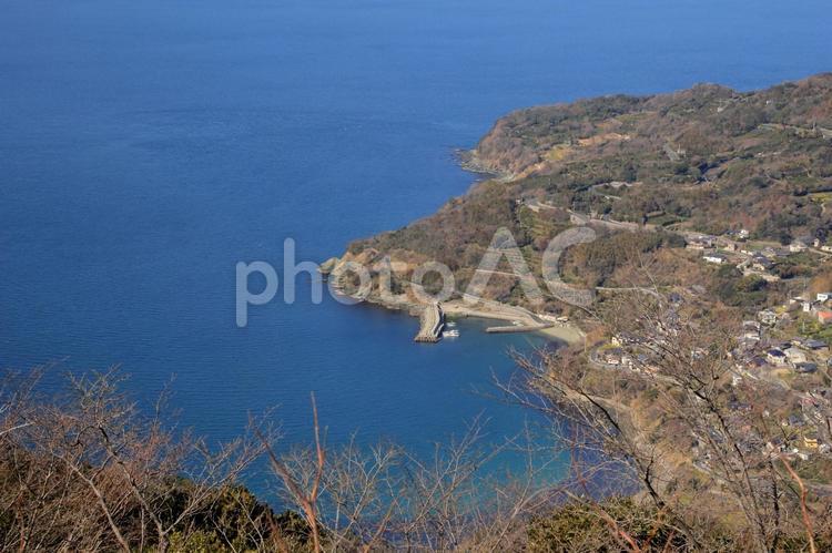 愛媛県　権現山展望台から見た三机湾 三机湾,権現山展望台,愛媛県の写真素材