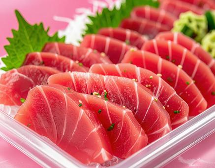 新鮮なマグロの刺身盛り合わせ 新鮮なマグロの刺身盛り合わせの写真
