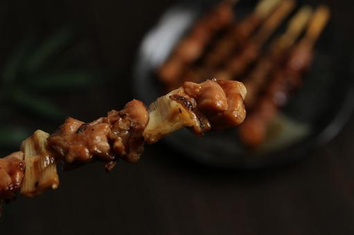 焼き鳥のねぎま串 焼き鳥のねぎま串 焼き鳥,ねぎま,串焼きの写真素材