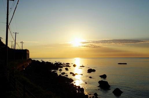夕焼け 海辺 夕焼け 海辺の写真
