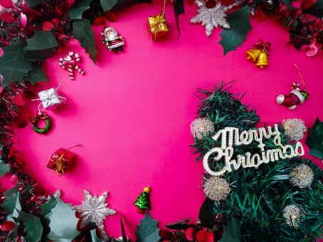 クリスマスイメージフレーム3 メリークリスマス,メリークリスマス文字,クリスマスの写真素材